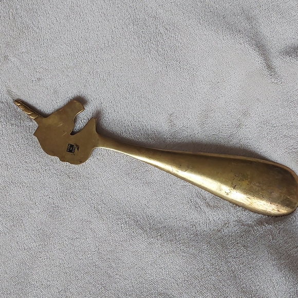 Vintage brass unicorn shoe horn - Picture 2 of 3